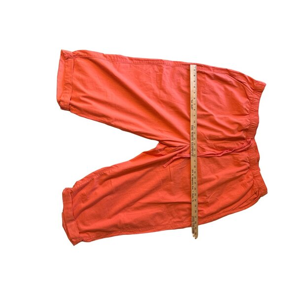💖Lane Bryant coral capri midrise with elastic, drawstring waist, front pockets - Picture 3 of 6